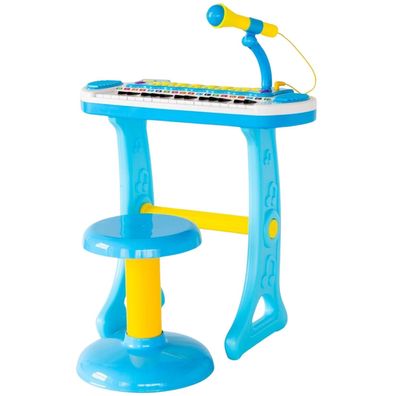 Elektronisches Orgel-Keyboard mit Mikrofon & Hocker - Musikspaß für kreative Kinder