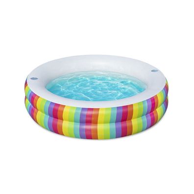 Bestway Kinderpool 2 Ringe Regenbogen 206x206x51 cm + 6 Jahre Garten 54443