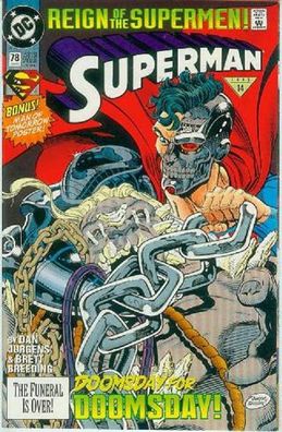 Superman (2nd series) # 78 (bound-in Man of Steel poster) (Dan Jurgens) (USA, 1993)