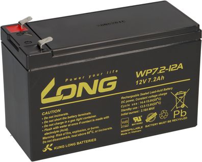 Bleiakku kompatibel SJ12V6.5Ah SJ12V7Ah SJ12V7Ah-A 12V 7,2 Ah