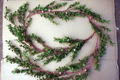 1,80m Buchs - Girlande mit Beeren