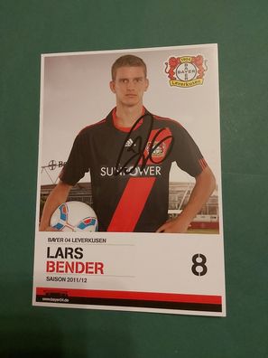 Bayer Leverkusen , L. Bender , Autogrammkarte, Fussball