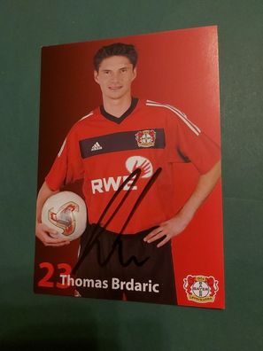 Bayer Leverkusen , T. Brdaric , Autogrammkarte, Fussball