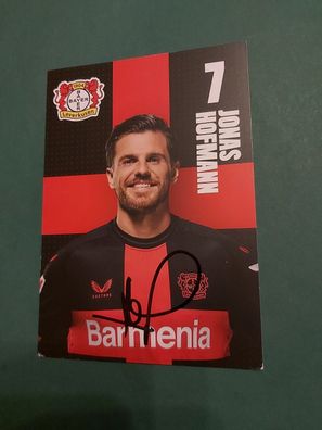 Bayer Leverkusen , J. Hofmann , Autogrammkarte, Fussball