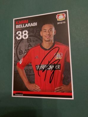 Bayer Leverkusen , R. Bellarabi , Autogrammkarte, Fussball