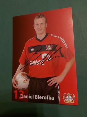 Bayer Leverkusen , D. Bierofka , Autogrammkarte, Fussball