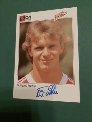 Bayer Leverkusen , W. Patzke , Autogrammkarte, Fussball