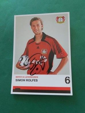 Bayer Leverkusen , S. Rolfes , Autogrammkarte , Fussball