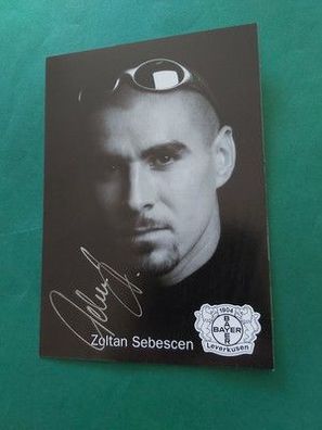 Bayer Leverkusen , Z. Sebescen , Autogrammkarte , Fussball