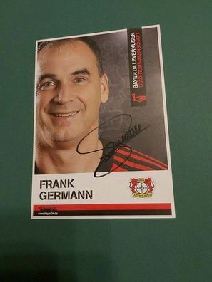 Bayer Leverkusen , F. Germann , Autogrammkarte, Fussball
