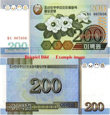 Nord Korea 200 Won 2005 Unc. P. 48a 665#