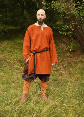 Woll Tunika, Diamantköper, orange-rot