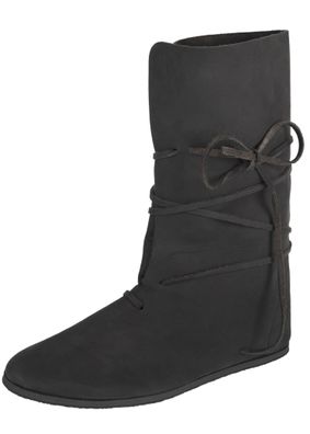 Wikinger Stiefel mit Schnürung, schwarz