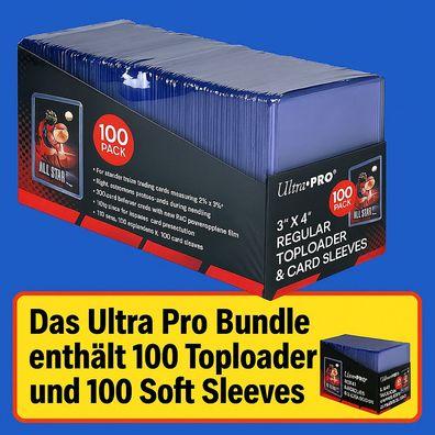 Ultra Pro Toploader & Sleeves - 100 Stück