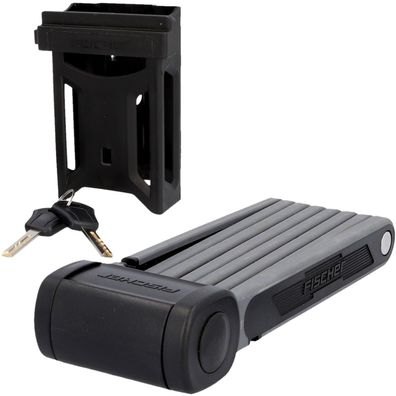 Fischer Faltschloss Protec XL 110cm Halterung Fahrrad-Schloss Lang 1-2 Fahrräder