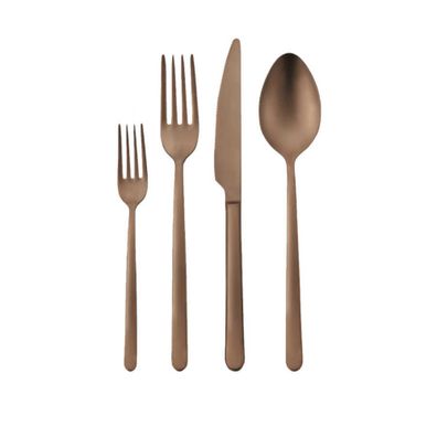 Korkmaz Riva 24 teiliges Besteck-Set in Rosegold - Tafelbesteck aus hochwertigem