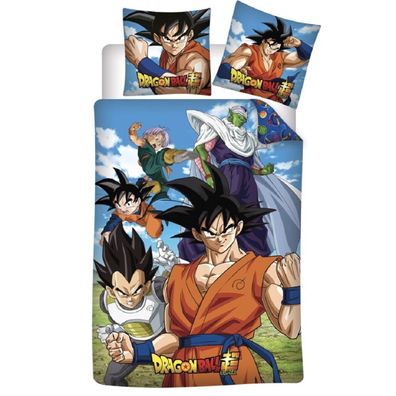 Dragon Ball Bettwäsche-Set – 1x Deckenbezug 140x200 & 1x Kissenbezug 65x66 cm für