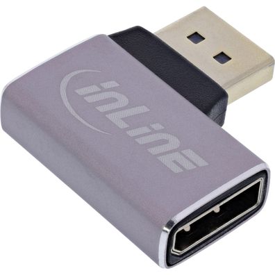 InLine® DisplayPort 1.4 Adapter, DisplayPort Stecker / /uchse, 90° rechts, 8K UHD
