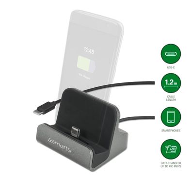 4smarts Ladestation VoltDock USB-C 60W, grau