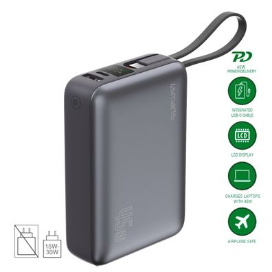 4smarts Powerbank Enterprise Compact 20000mAh 45W, spacegrau