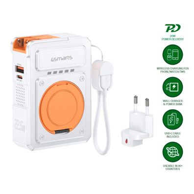 4smarts 6in1 Hybrid Charger, Wireless Powerbank