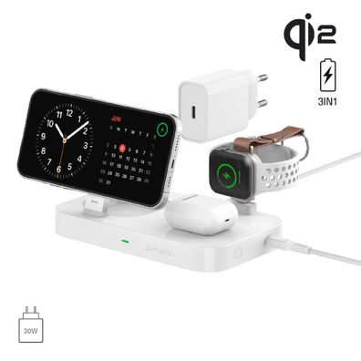 4smarts Qi2 Ladestation Trident mit Charger für Apple Watch