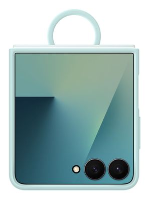Samsung Ring Case (Silicone) für Galaxy Flip7 Light Cyan