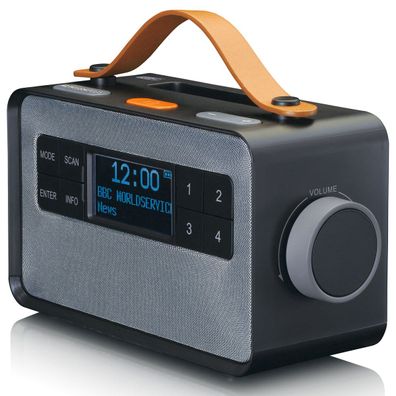 Lenco PDR-065BK Tragbares DAB+/FM-Radio (Schwarz)