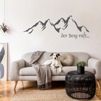 Wandtattoo mit Bergsilhouette - Zeitlose Wanddekoration Der Berg ruft