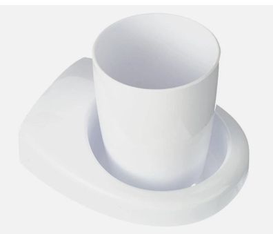 Uno Becherhalter 1er Becher mit Halterung Becher Zahnbecher Weiß