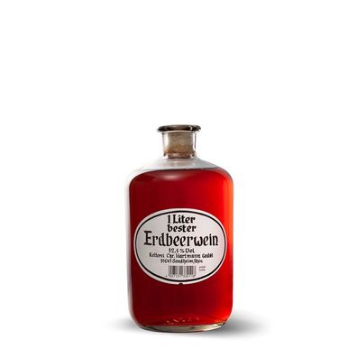 Apothekerflasche Fruchtwein Erdbeerwein