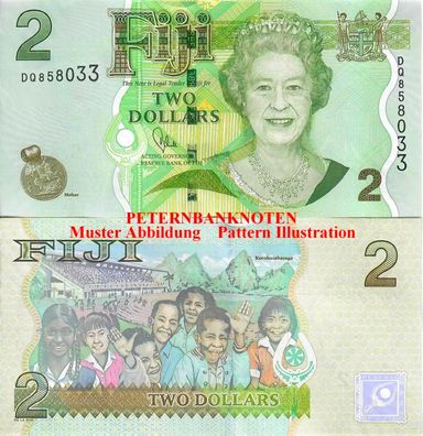 FIJI 2 Dollars 2012 Unc P.109 b 6295#