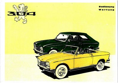 Bedienungsanleitung Peugeot 304, Auto, PKW, Oldtimer
