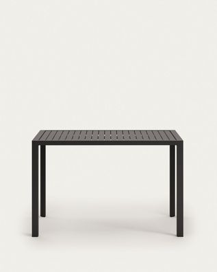 Gartenstehtisch Culip 150 x 95 x 75 cm Aluminium Grau Tisch Esstisch Outdoor