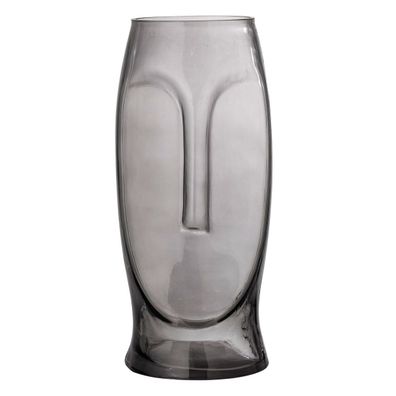 Bloomingville 82055075 Vase Ditta aus grauem Glas