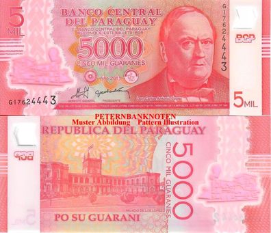 Paraguay 5000 Guaranies 2011 Unc. polymer P. 234 6146#
