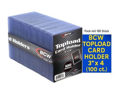 BCW Topload Card Holder 3" x 4" (100 ct.)