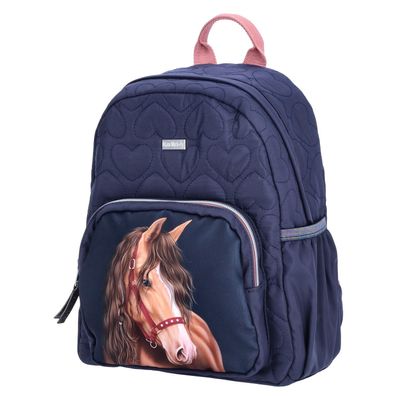 Depesche Kinderrucksack mit Herzsteppung Miss Melody Glitter HORSE 69-navy