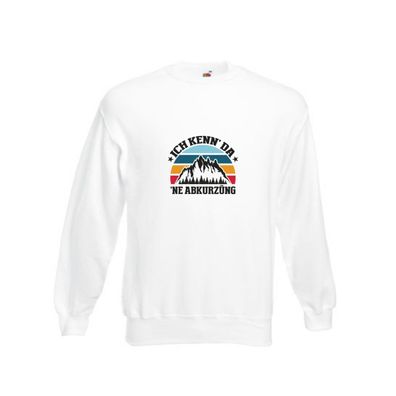 Ich kenn' da 'ne Abkürzung | Berge Sweatshirt Weiß