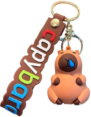 Capybara Schlüsselanhänger - Cry Baby mit Glubsch-Tränen