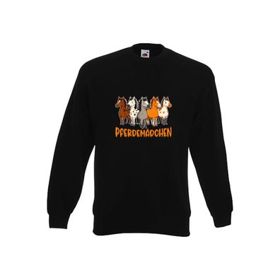 Pferdemädchen | Pferde | Mädchen das Pferde liebt Sweatshirt Schwarz
