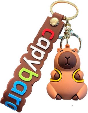 Capybara Schlüsselanhänger - mit Rucksack