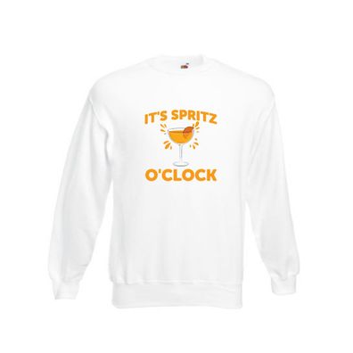 It´s Spritz o´clock | Trinken | Freunde | Familie Sweatshirt Weiß