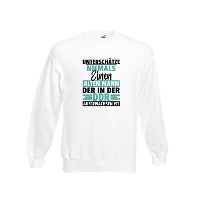 DDR Männer | Ostdeutschland | Opa | Ossi | Vatertag vl8 Sweatshirt Weiß