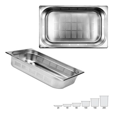 Gastro Behälter, Gastronomiebehälter Edelstahl, gelocht GN 1/2 325x265mm