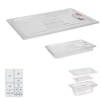 Gastro Behälter, Gastronomiebehälter Deckel Polycarbonat GN 1/1 - 1/9 mm
