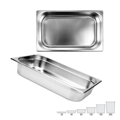 Gastro Behälter, Gastronomiebehälter Edelstahl GN 1/4 265x162mm