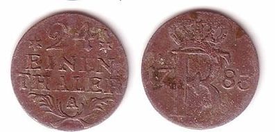 1/24 Taler Billon Münze Preussen 1783 A (100303)