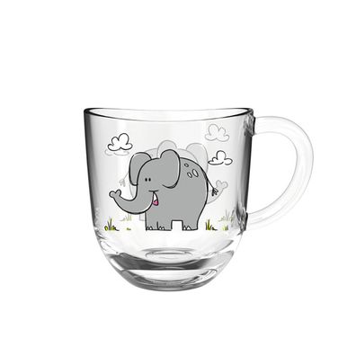 Leonardo 022899 Glastasse Elefant - Tasse Bambini - Kindertasse 280 ml