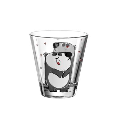 Leonardo 017903 Trinkglas Panda - Kinderbecher Bambini - Wasserglas 215 ml